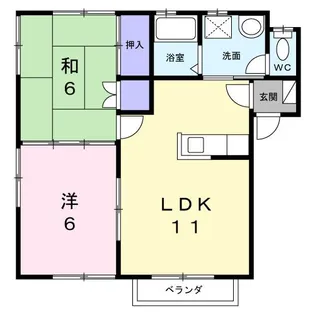 朝日ハイツI【1階】の間取り