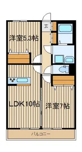 WALLS富士見台【2階】の間取り