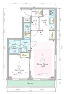 スカイコート戸越【2階】の間取り