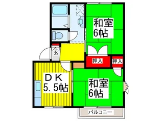 フレグランス250 A棟【2階】の間取り