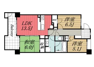 レクセルプラザ志津【3階】の間取り