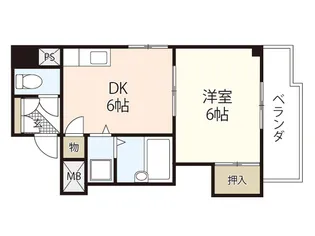 LAND MARK 横川【6階】の間取り