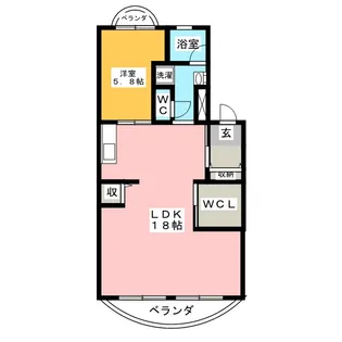 グリーンコート浅井【2階】の間取り