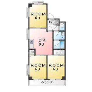 ビークルYOKOKAWA【2階】の間取り