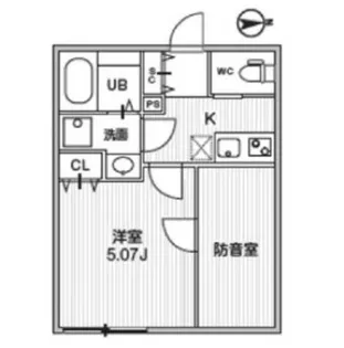 T’s Cuore MUSE落合【1階】の間取り