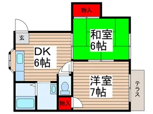 グリーンハイツA棟【1階】の間取り