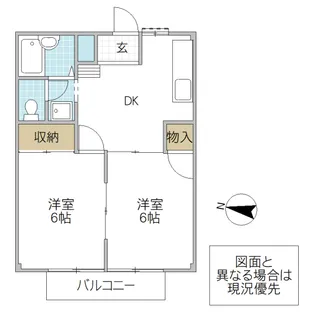 シティハイツ【2階】の間取り