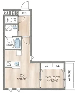 AILE夙川香櫨園(仮称)【3階】の間取り