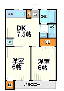 カーサアゼリア【1階】の間取り