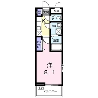 アザリアガーデン代沢【2階】の間取り
