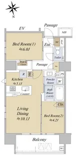 アクシルコート早稲田【12階】の間取り