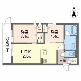 プリエデール【1階】の間取り