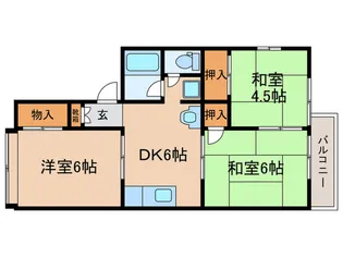 ハイツ北村【1階】の間取り