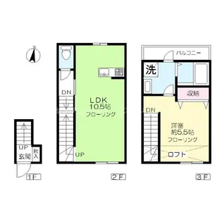 La Maison de Mitsui 西六郷【2階】の間取り