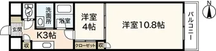 クレセント・ヒルズ【9階】の間取り