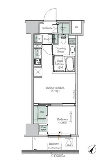 ONE ROOF RESIDENCE KIBA EAST【6階】の間取り