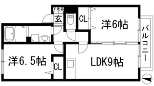 ウエストハイツ【2階】の間取り
