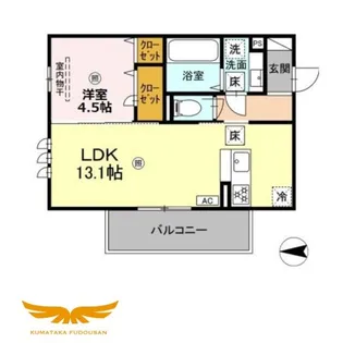 グローリーヴィラ【1階】の間取り