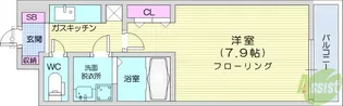 パルファン【3階】の間取り
