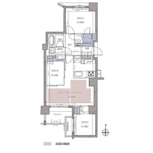 ディームス横濱青木町【3階】の間取り