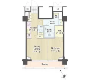 パークティアラ北馬込【3階】の間取り