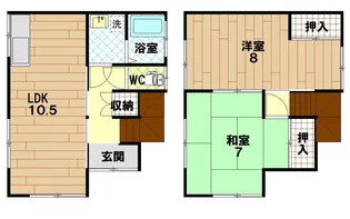 和木5丁目連棟住宅の間取り