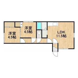 キャパシティII【2階】の間取り