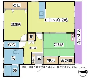 グランブルーアサカワ【3階】の間取り