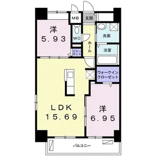 クラール上福岡【8階】の間取り