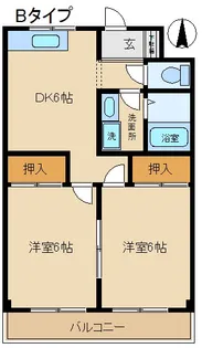 銀星ハイツ A棟【2階】の間取り