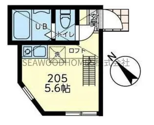 ユナイト追浜バリエール【2階】の間取り