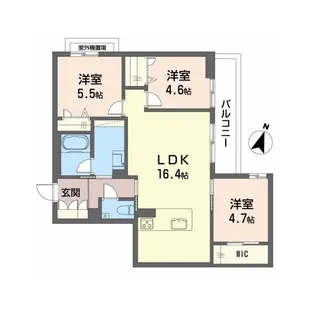 シャーメゾン菊陽【2階】の間取り