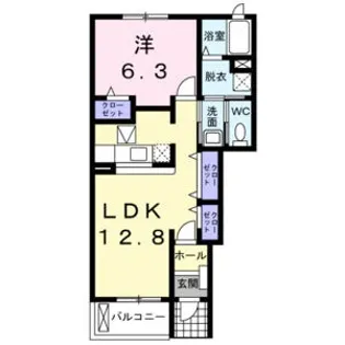 カーサプラシードII番館【2階】の間取り