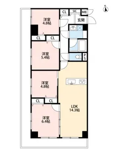 エンゼルハイム大森第二【6階】の間取り