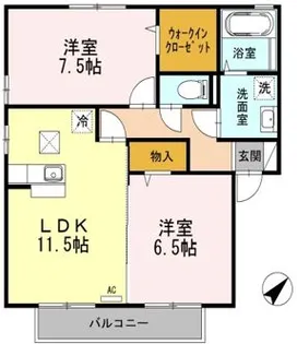 セジュールセラ E【1階】の間取り