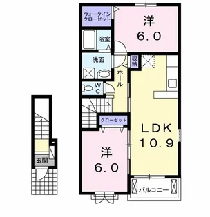 ルチア クオーレ【2階】の間取り