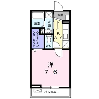 エクレール朝日【2階】の間取り