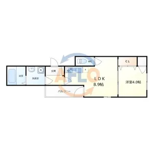 F asecia Crown【1階】の間取り