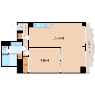 コンドミニアム猿若【4階】の間取り