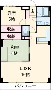 セントラルハイツ南側【6階】の間取り