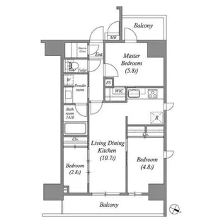 ACP Residence 浅草【8階】の間取り