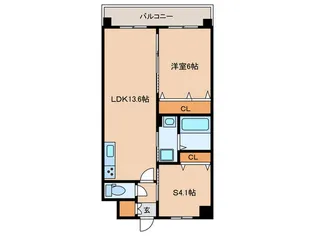 Luxe服部天神【4階】の間取り