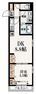 ハード高田馬場【2階】の間取り