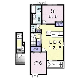 ピュアライヴVII D【2階】の間取り