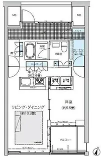 ガーデニエール砧ウエスト【4階】の間取り