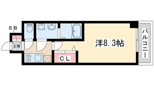 エスリード大阪グランゲート【9階】の間取り