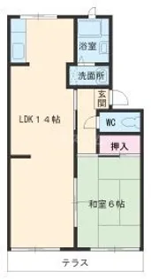 コーポ春日【1階】の間取り