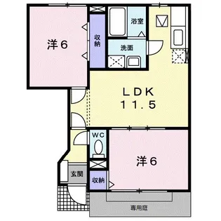 パインズドールII【1階】の間取り