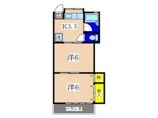 第3小杉コーポ【1階】の間取り