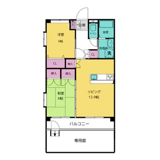 メゾンルミエールII【1階】の間取り